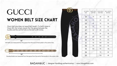 gucci belt size chart woman